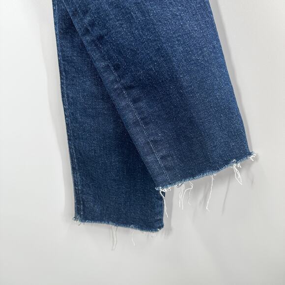 AGOLDE Nico High Rise Slim Fit Jeans Raw Hem in Vox Indigo Dark Wash Size 24 - Picture 5 of 9